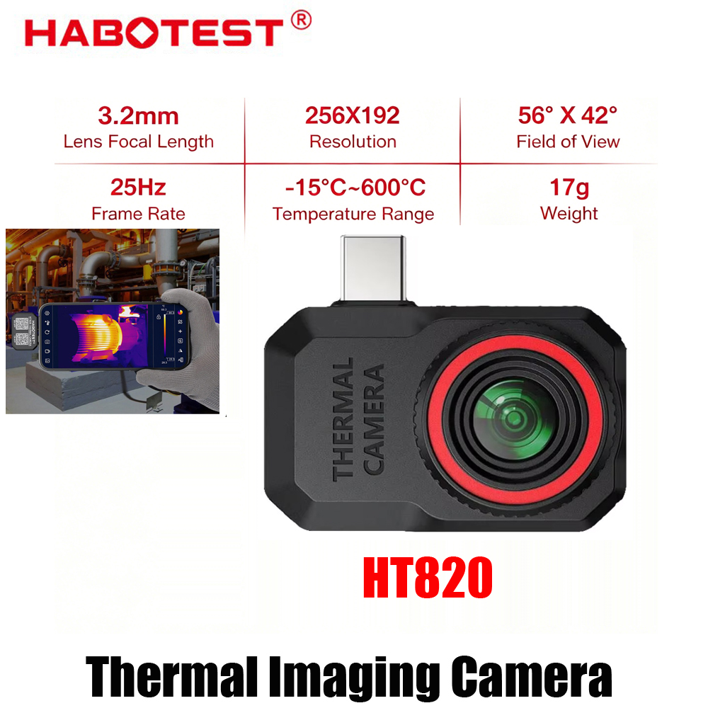 Thermal Imaging Camera 256X192 - Nova Câmera Térmica HABOTEST HT820 2026