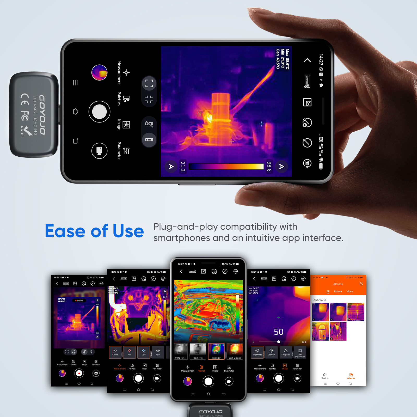 Câmera Térmica GOYOJO para iPh - Thermal Imaging Camera 256X192 avaliação e preço