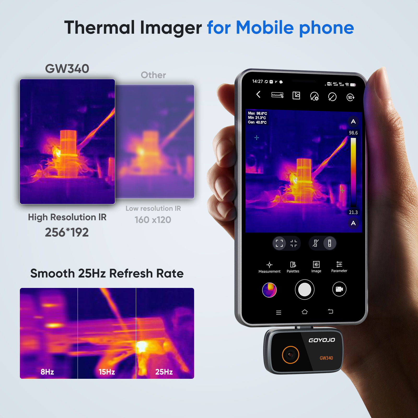 Câmera Térmica GOYOJO para iPh - Thermal Imaging Camera 256X192 avaliação e preço