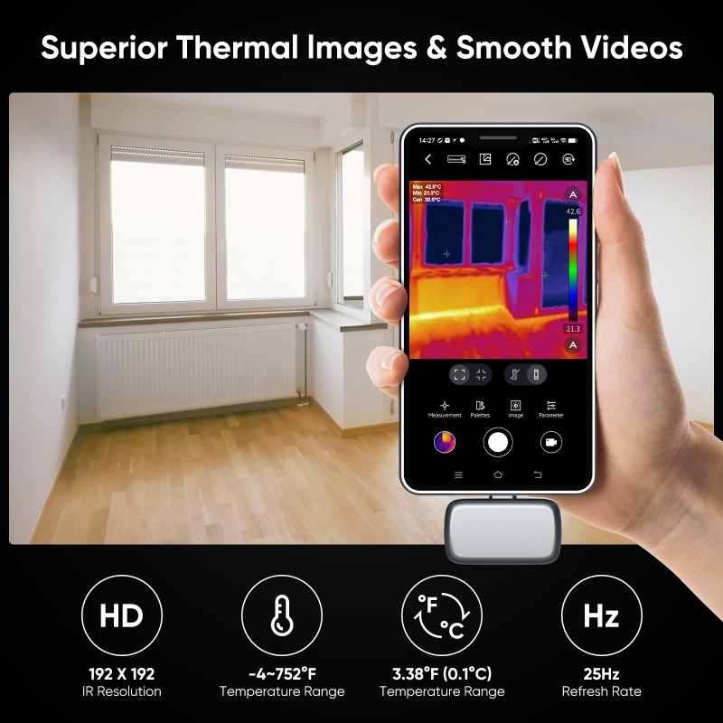 Câmera de imagem térmica gw192 - Nf 521 Thermal Imaging Camera avaliação e preço