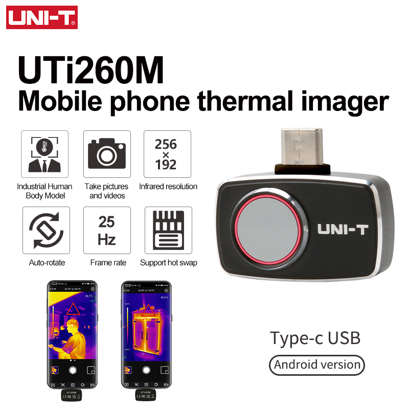 UNI-T termovisor para smartpho - Thermal Imaging Camera 256X192 avaliação e preço