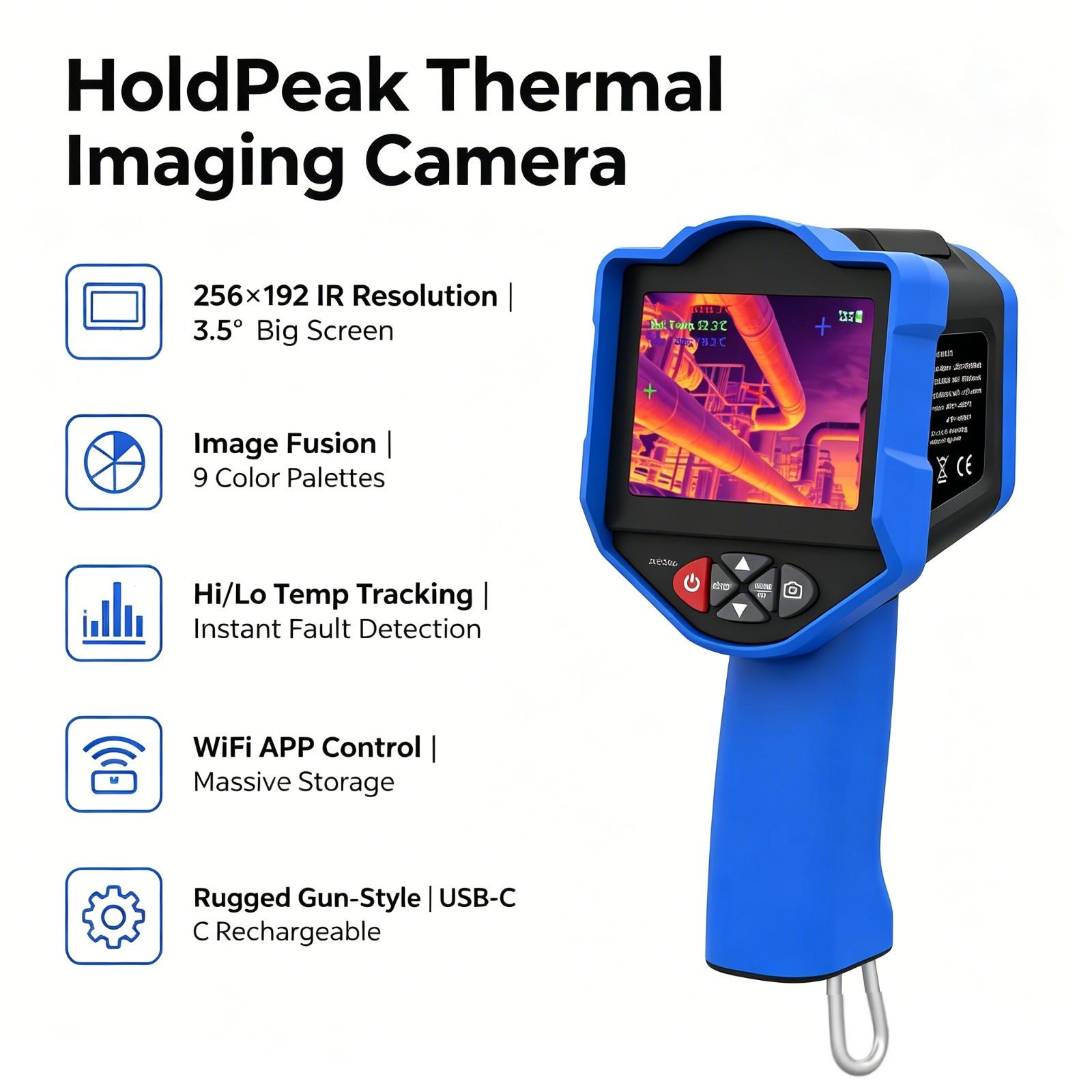 Câmera Termográfica HoldPeak 2 - Thermal Imaging Camera 256X192 avaliação e preço