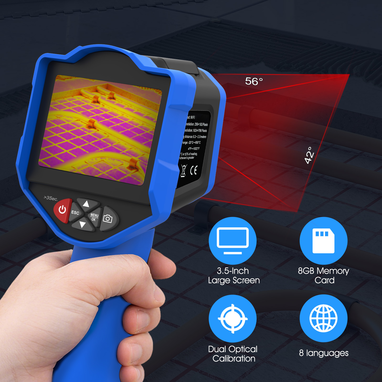 Câmera Termográfica HoldPeak 2 - Thermal Imaging Camera 256X192 avaliação e preço